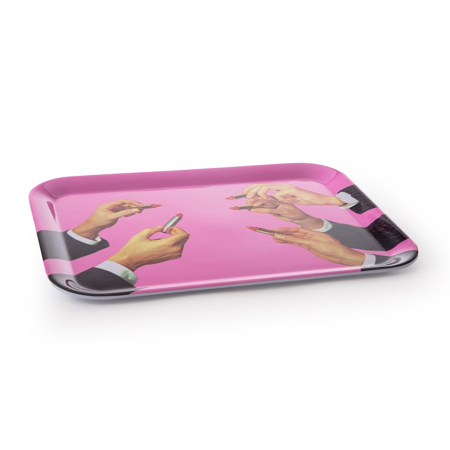 Seletti Lipstick Pink Tray Sconto